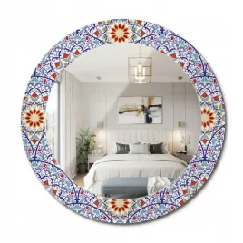 lustro-wiszace-ze-szklana-rama-z-nadrukiem-orientalna-kompozycja-fi-60-cm