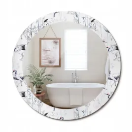 okragle-scienne-ozdobne-lustro-w-szklanej-obramowce-zurawie-ptaki-fi-70-cm