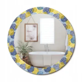 ozdobne-lustro-z-nadrukiem-w-nowoczesnym-stylu-niebieskie-kwiaty-fi-70-cm