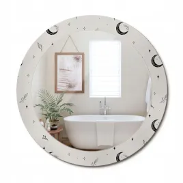 lustro-premium-z-szklana-ozdobna-rama-z-nadrukiem-doodle-rosliny-fi-70-cm