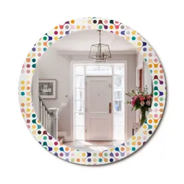 lustro-z-nadrukiem-do-lazienki-kuchni-przedpokoju-pop-art-kropki-fi-80-cm