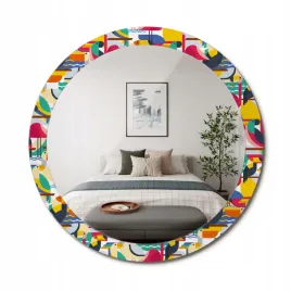 lustro-scienne-z-ozdobna-obramowka-geometryczne-tropikalne-ptaki-fi-90-cm