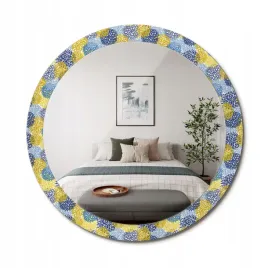 ozdobne-lustro-z-nadrukiem-w-nowoczesnym-stylu-niebieskie-kwiaty-fi-90-cm