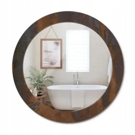 lustro-wiszace-ze-szklana-rama-z-nadrukiem-metaliczny-rustykalny-fi-70-cm