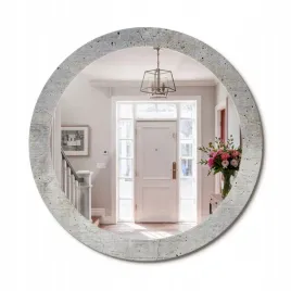 lustro-wiszace-ze-szklana-ozdobna-rama-z-nadrukiem-szary-beton-fi-80-cm
