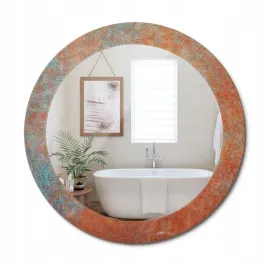 okragle-scienne-ozdobne-lustro-w-szklanej-obramowce-rdzawy-metal-fi-70-cm