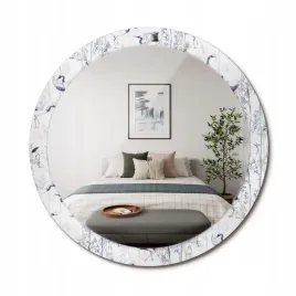 okragle-scienne-ozdobne-lustro-w-szklanej-obramowce-zurawie-ptaki-fi-90-cm