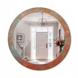 okragle-scienne-ozdobne-lustro-w-szklanej-obramowce-rdzawy-metal-fi-80-cm