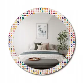 lustro-z-nadrukiem-do-lazienki-kuchni-przedpokoju-pop-art-kropki-fi-90-cm
