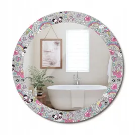 lustro-z-nadrukiem-do-lazienki-kuchni-przedpokoju-panda-jednorozec-fi-70-cm