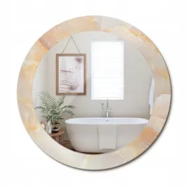 lustro-premium-z-szklana-ozdobna-rama-z-nadrukiem-marmur-onyks-fi-70-cm