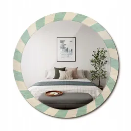 lustro-z-szklana-ozdobna-rama-z-nadrukiem-retro-pastelowy-wzor-fi-90-cm