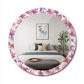 ozdobne-lustro-z-nadrukiem-w-nowoczesnym-stylu-kwiaty-akwarelowe-fi-90-cm