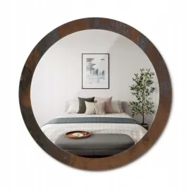 lustro-wiszace-ze-szklana-rama-z-nadrukiem-metaliczny-rustykalny-fi-90-cm
