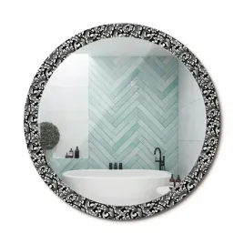 okragle-dekoracyjne-lustro-z-nadrukiem-do-salonu-pokoju-ornament-fi-100-cm
