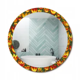 wiszace-lustro-ze-szklana-obramowke-z-nadrukiem-tulipany-retro-fi-100-cm