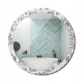 lustro-wiszace-ze-szklana-ozdobna-rama-z-nadrukiem-plytki-retro-fi-100-cm