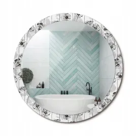 lustro-premium-z-szklana-ozdobna-rama-z-nadrukiem-kwiaty-maki-fi-100-cm