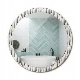 lustro-z-nadrukiem-do-lazienki-kuchni-przedpokoju-wzor-w-paski-fi-100-cm