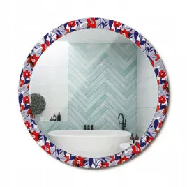 lustro-premium-z-szklana-ozdobna-rama-z-nadrukiem-filodendrony-fi-100-cm