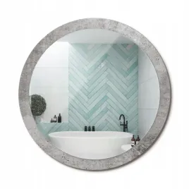 stylowe-okragle-lustro-scienne-z-nadrukiem-na-szkle-szary-beton-fi-100-cm