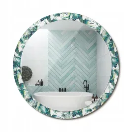 wiszace-lustro-ozdobione-grafika-na-szkle-czarno-biale-piora-fi-100-cm