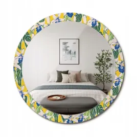 okragle-dekoracyjne-lustro-z-nadrukiem-do-salonu-pokoju-orchidee-fi-90-cm