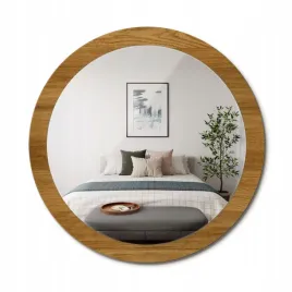 okragle-scienne-ozdobne-lustro-w-szklanej-obramowce-rustykalny-dab-fi-90-cm