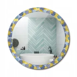 ozdobne-lustro-z-nadrukiem-w-nowoczesnym-stylu-niebieskie-kwiaty-fi-100-cm