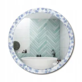 lustro-premium-z-szklana-ozdobna-rama-z-nadrukiem-galezie-liscie-fi-100-cm