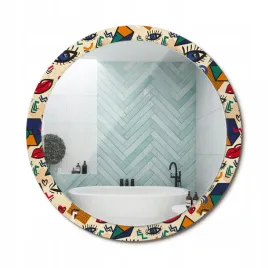 lustro-wiszace-ze-szklana-ozdobna-rama-z-nadrukiem-styl-pop-art-fi-100-cm