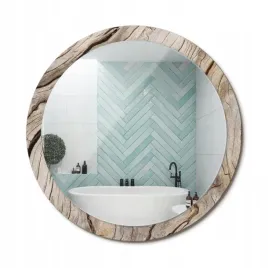 lustro-z-nadrukiem-do-lazienki-kuchni-przedpokoju-pekniete-drewno-fi-100-cm