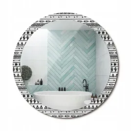 lustro-z-szklana-ozdobna-rama-z-nadrukiem-boho-minimalistyczny-fi-100-cm