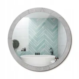 lustro-wiszace-ze-szklana-obramowke-z-nadrukiem-szary-cement-fi-100-cm