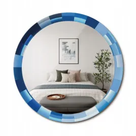 lustro-wiszace-dekoracyjne-z-nadrukiem-niebieski-abstrakcyjny-fi-90-cm