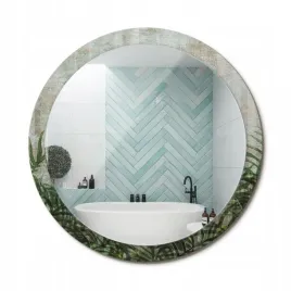 ozdobne-lustro-z-nadrukiem-w-nowoczesnym-stylu-liscie-paproci-fi-100-cm