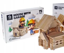 qbee-gra-edukacyjna-wooden-educational-game-domek-z-garazem-75-elementow