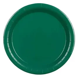 talerzyki-papierowe-okragle-monokolor-zielony-ciemny-23-cm-6-szt