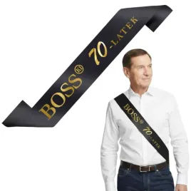 szarfa-urodzinowa-bosski-70-latek-czarno-zloty-160-cm