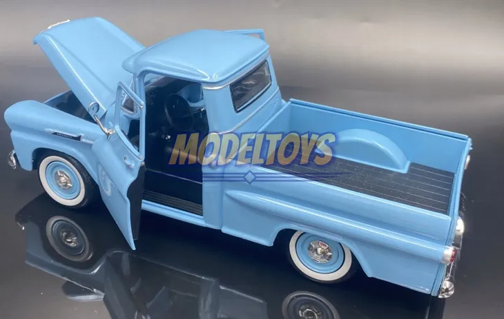 chevy-apache-fleetside-pickup-1-24-motormax-79311-niebieski-marka-motormax-stan-nowy