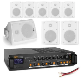 zestaw-bialych-glosnikow-nasciennych-8-x-4-bc40v-z-wzmacniaczem-4-strefow