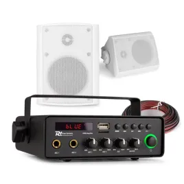 system-zewnetrznych-bialych-glosnikow-2-x-4-bgo40-z-12v-wzmacniaczem-mobil