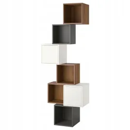 ikea-eket-kombinacja-szafek-sciennych-orzech-bialy-ciemnoszary-80x35x210cm