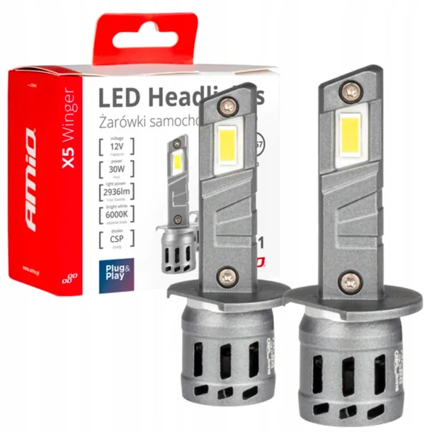 zarowki-amio-led-h1-seria-x5-stan-nowy