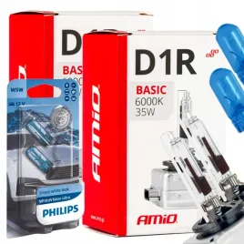 zarniki-amio-d1r-6000k-basic-zarowki-philips-w5w-whitevision-ultra-gratis