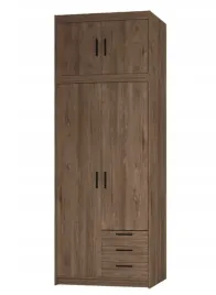 wysoka-szafa-z-nadstawka-polkami-2d-90cm-dab-lefkas-rumba-lp