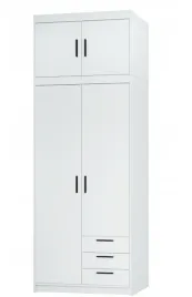 wysoka-szafa-z-nadstawka-polkami-2d-90cm-biala-rumba-lp