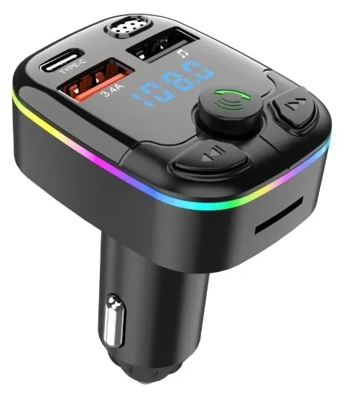 transmiter-bluetooth-samochodowy-ladowarka-usb-usb-c-glosnomowiacy-12-24v-waga-z-opakowaniem-0-5-kg