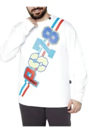 bluza-meska-plein-sport-c-neck-biala-z-nadrukiem