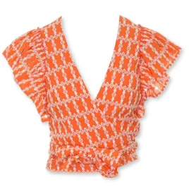 bluzka-damska-silvian-heach-top-pomaranczowa-z-falbankami